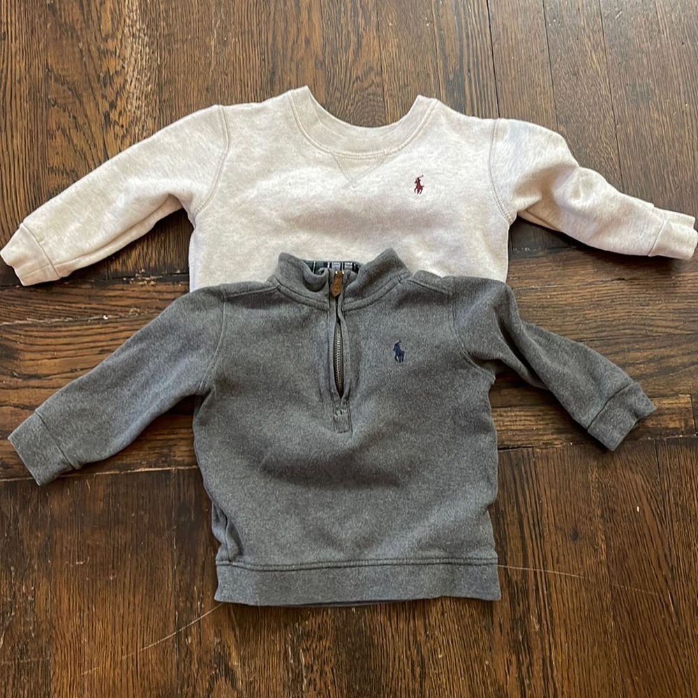 Two size 24 month Ralph Lauren sweatshirt/ pullovers